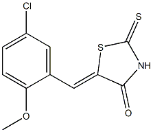 5-(5-chloro-2-methoxybenzylidene)-2-thioxo-1,3-thiazolidin-4-one Struktur