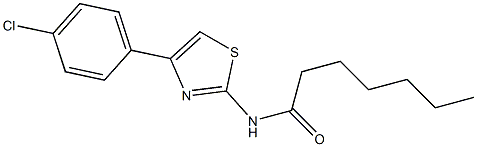 N-[4-(4-chlorophenyl)-1,3-thiazol-2-yl]heptanamide Struktur