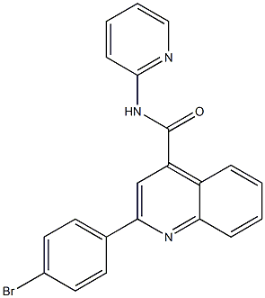 2-(4-bromophenyl)-N-(2-pyridinyl)-4-quinolinecarboxamide Struktur