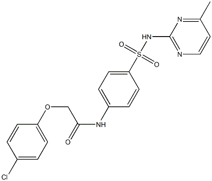 2-(4-chlorophenoxy)-N-(4-{[(4-methyl-2-pyrimidinyl)amino]sulfonyl}phenyl)acetamide Struktur