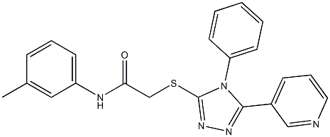 N-(3-methylphenyl)-2-{[4-phenyl-5-(3-pyridinyl)-4H-1,2,4-triazol-3-yl]sulfanyl}acetamide Struktur