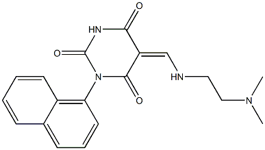 5-({[2-(dimethylamino)ethyl]amino}methylene)-1-(1-naphthyl)-2,4,6(1H,3H,5H)-pyrimidinetrione Struktur