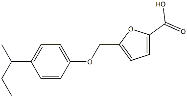 5-[(4-sec-butylphenoxy)methyl]-2-furoic acid Struktur