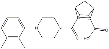 3-{[4-(2,3-dimethylphenyl)-1-piperazinyl]carbonyl}bicyclo[2.2.1]hept-5-ene-2-carboxylic acid Struktur