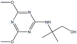 2-[(4,6-dimethoxy-1,3,5-triazin-2-yl)amino]-2-methyl-1-propanol Struktur