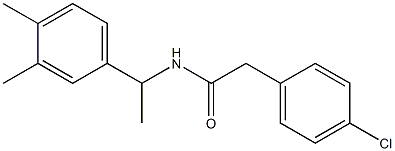 2-(4-chlorophenyl)-N-[1-(3,4-dimethylphenyl)ethyl]acetamide Struktur