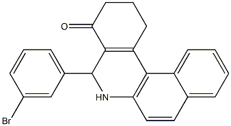 5-(3-bromophenyl)-2,3,5,6-tetrahydrobenzo[a]phenanthridin-4(1H)-one Struktur