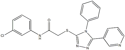 N-(3-chlorophenyl)-2-{[4-phenyl-5-(3-pyridinyl)-4H-1,2,4-triazol-3-yl]sulfanyl}acetamide Struktur