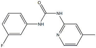 N-(3-fluorophenyl)-N'-(4-methylpyridin-2-yl)urea Struktur