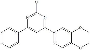 2-chloro-4-(3,4-dimethoxyphenyl)-6-phenylpyrimidine Struktur