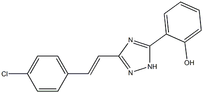 2-{3-[2-(4-chlorophenyl)vinyl]-1H-1,2,4-triazol-5-yl}phenol Struktur