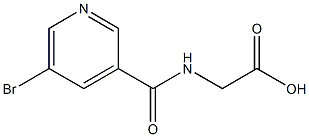 {[(5-bromo-3-pyridinyl)carbonyl]amino}acetic acid Struktur