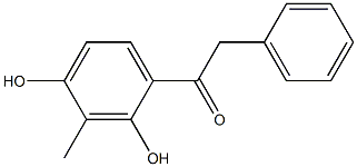 1-(2,4-Dihydroxy-3-methylphenyl)-2-phenylethanone Struktur