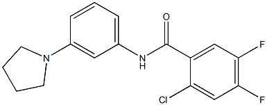 2-chloro-4,5-difluoro-N-[3-(1-pyrrolidinyl)phenyl]benzamide Struktur