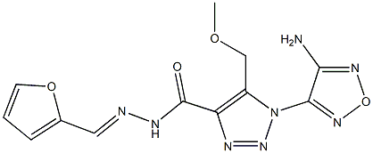 1-(4-amino-1,2,5-oxadiazol-3-yl)-N'-(2-furylmethylene)-5-(methoxymethyl)-1H-1,2,3-triazole-4-carbohydrazide Struktur