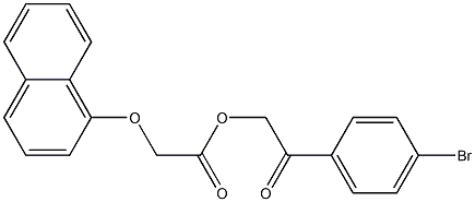 2-(4-bromophenyl)-2-oxoethyl (1-naphthyloxy)acetate Struktur