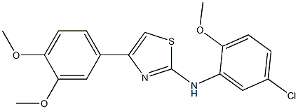 N-(5-chloro-2-methoxyphenyl)-4-(3,4-dimethoxyphenyl)-1,3-thiazol-2-amine Struktur