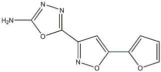 5-[5-(2-furyl)-3-isoxazolyl]-1,3,4-oxadiazol-2-amine Struktur