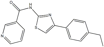 N-[4-(4-ethylphenyl)-1,3-thiazol-2-yl]nicotinamide Struktur