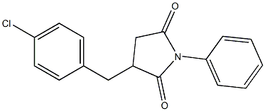 3-(4-chlorobenzyl)-1-phenyl-2,5-pyrrolidinedione Struktur