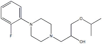 1-[4-(2-fluorophenyl)-1-piperazinyl]-3-isopropoxy-2-propanol Struktur