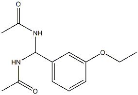 N-[(acetylamino)(3-ethoxyphenyl)methyl]acetamide Struktur