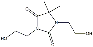 1,3-di(hydrooxyethyl)-5,5-dimethylhydantoin Struktur