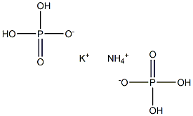 Ammonium potassium dihydrogen phosphate Struktur