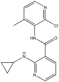 N-(2-chloro-4-methyl-3-pyridinyl)-2-(cyclopropylamino)-3-pyridinecarboxamide Struktur