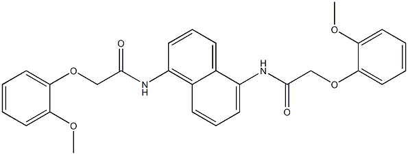 2-(2-methoxyphenoxy)-N-(5-{[2-(2-methoxyphenoxy)acetyl]amino}-1-naphthyl)acetamide Struktur