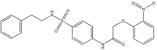 2-(2-nitrophenoxy)-N-{4-[(phenethylamino)sulfonyl]phenyl}acetamide Struktur