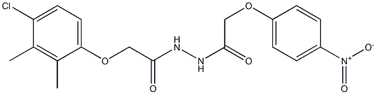 2-(4-chloro-2,3-dimethylphenoxy)-N'-[2-(4-nitrophenoxy)acetyl]acetohydrazide Struktur