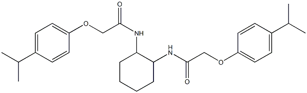 2-(4-isopropylphenoxy)-N-(2-{[2-(4-isopropylphenoxy)acetyl]amino}cyclohexyl)acetamide Struktur