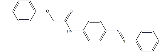 2-(4-methylphenoxy)-N-{4-[(E)-2-phenyldiazenyl]phenyl}acetamide Struktur