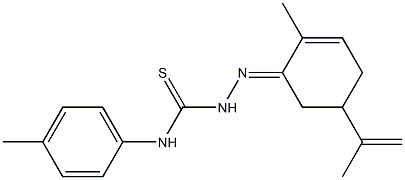 2-(5-isopropenyl-2-methyl-2-cyclohexen-1-ylidene)-N-(4-methylphenyl)-1-hydrazinecarbothioamide Struktur