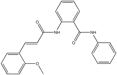 2-{[(E)-3-(2-methoxyphenyl)-2-propenoyl]amino}-N-phenylbenzamide Struktur