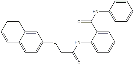 2-{[2-(2-naphthyloxy)acetyl]amino}-N-phenylbenzamide Struktur