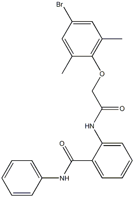 2-{[2-(4-bromo-2,6-dimethylphenoxy)acetyl]amino}-N-phenylbenzamide Struktur