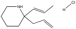 2-allyl-2-[(1E)-prop-1-enyl]piperidine hydrochloride Struktur