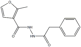 2-methyl-N'-(2-phenylacetyl)-3-furohydrazide Struktur