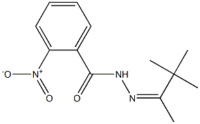 2-nitro-N'-[(Z)-1,2,2-trimethylpropylidene]benzohydrazide Struktur