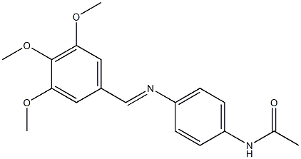 N-(4-{[(E)-(3,4,5-trimethoxyphenyl)methylidene]amino}phenyl)acetamide Struktur