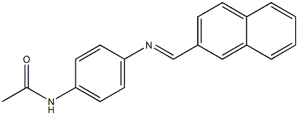 N-(4-{[(E)-2-naphthylmethylidene]amino}phenyl)acetamide Struktur