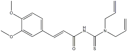 N,N-diallyl-N'-[(E)-3-(3,4-dimethoxyphenyl)-2-propenoyl]thiourea Struktur