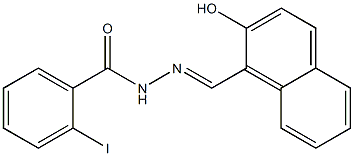 N'-[(E)-(2-hydroxy-1-naphthyl)methylidene]-2-iodobenzohydrazide Struktur