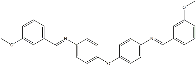 N-[(E)-(3-methoxyphenyl)methylidene]-N-[4-(4-{[(E)-(3-methoxyphenyl)methylidene]amino}phenoxy)phenyl]amine Struktur