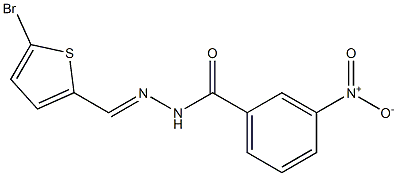 N'-[(E)-(5-bromo-2-thienyl)methylidene]-3-nitrobenzohydrazide Struktur