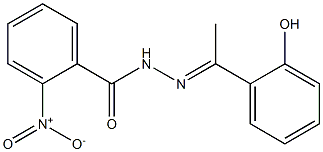 N'-[(E)-1-(2-hydroxyphenyl)ethylidene]-2-nitrobenzohydrazide Struktur