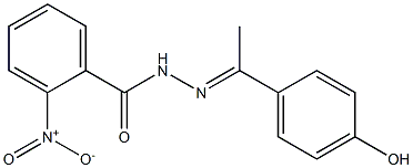 N'-[(E)-1-(4-hydroxyphenyl)ethylidene]-2-nitrobenzohydrazide Struktur