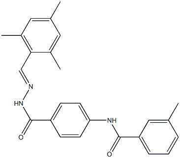 N-[4-({2-[(E)-mesitylmethylidene]hydrazino}carbonyl)phenyl]-3-methylbenzamide Struktur